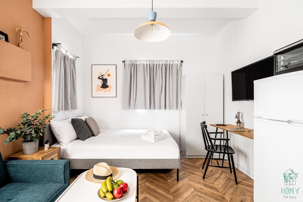 Stylish Studio Apartments On Dizengoff By Homy Tel Awiw Zewnętrze zdjęcie